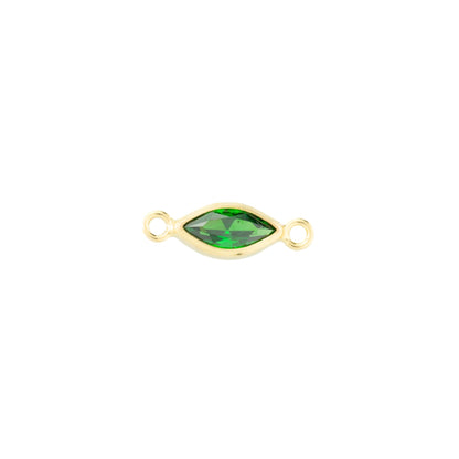 14k Gold Filled Marquise Bezel Set CZ Connectors - TPAIGE Jewelry
