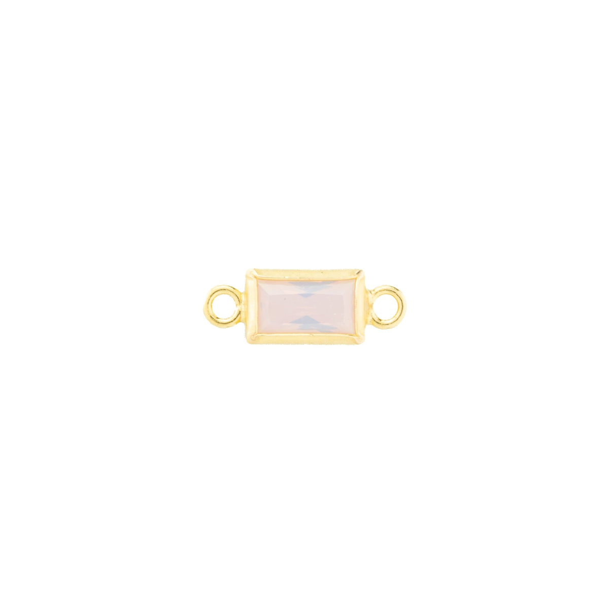 14k Gold Filled Rectangle Bezel Set CZ Connectors - TPAIGE Jewelry