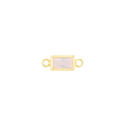 14k Gold Filled Rectangle Bezel Set CZ Connectors - TPAIGE Jewelry