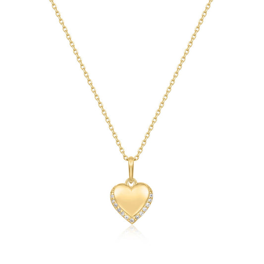 14k Gold Heart Pendant Necklace - TPAIGE Jewelry