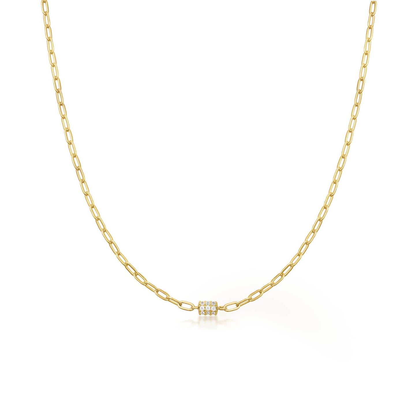 14k Gold Mini Paperclip Chain - TPAIGE Jewelry