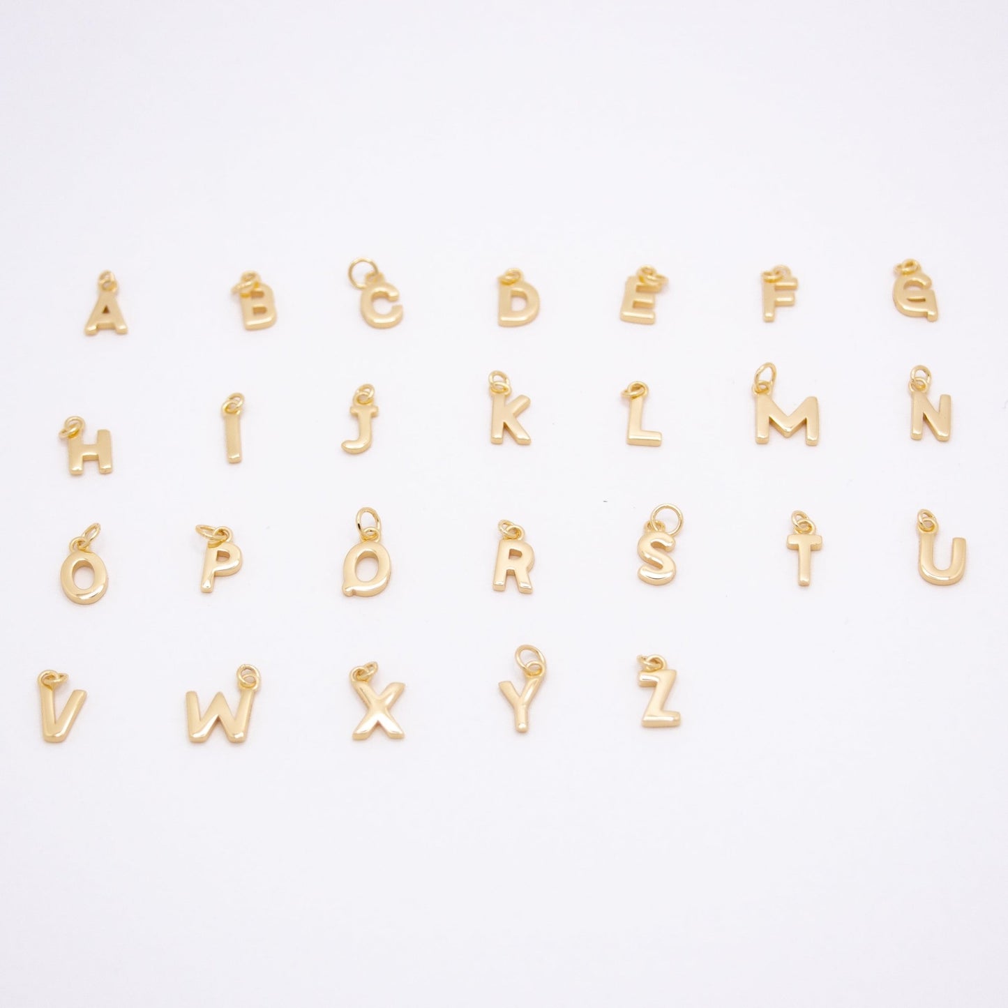 14k Gold Vermeil Small Letter Charm Pendant - TPAIGE Jewelry