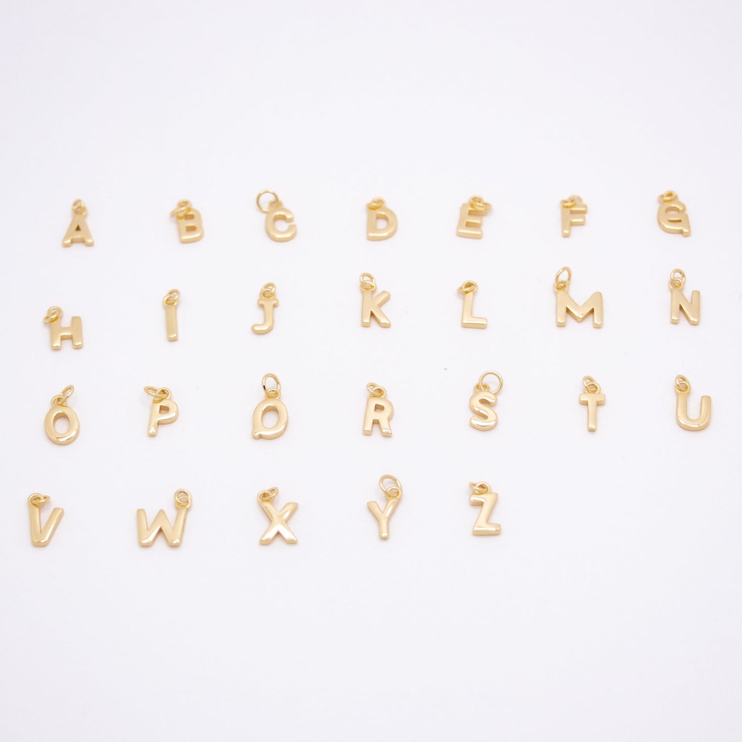14k Gold Vermeil Small Letter Charm Pendant - TPAIGE Jewelry