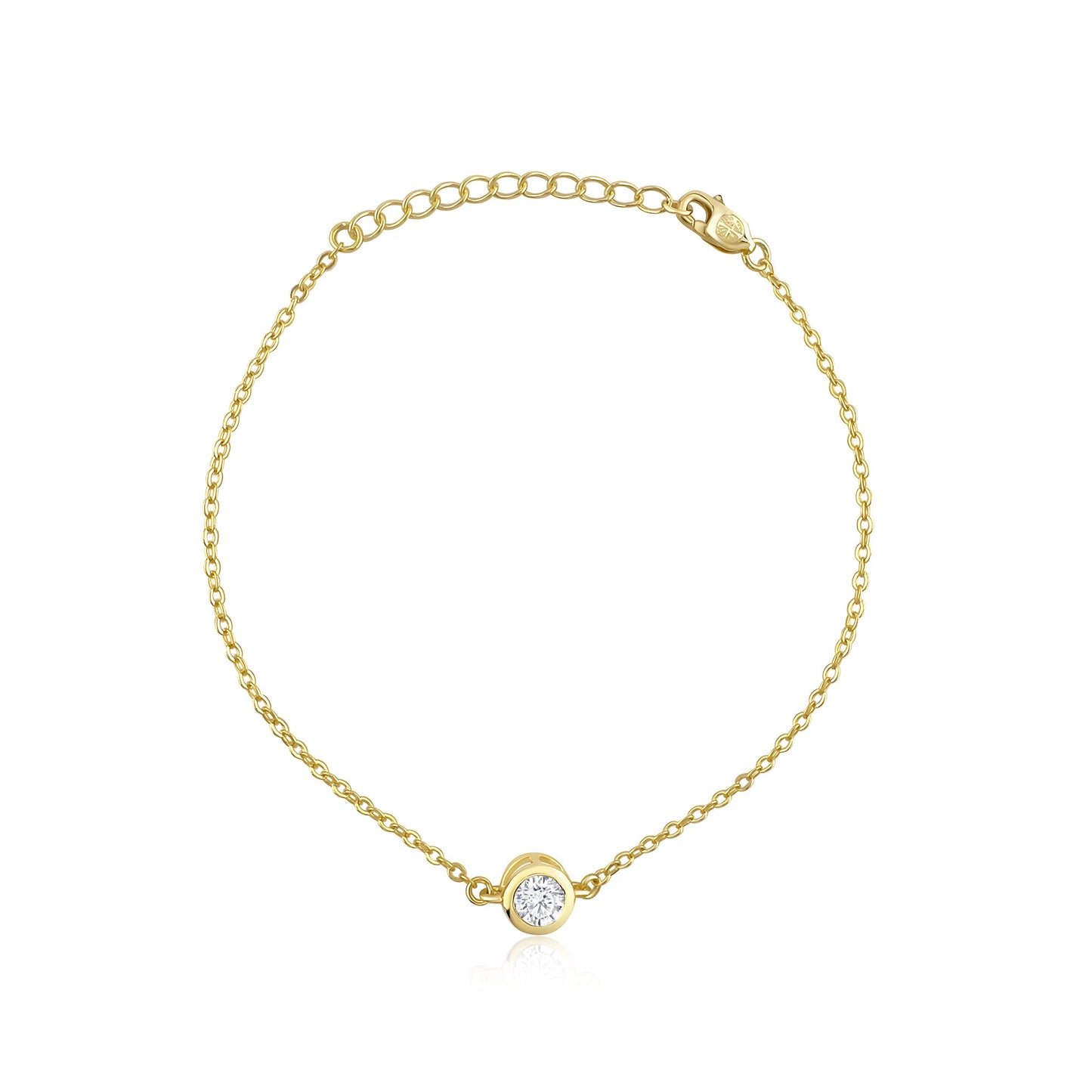 18k Gold Floating Station Bracelet - TPAIGE Jewelry