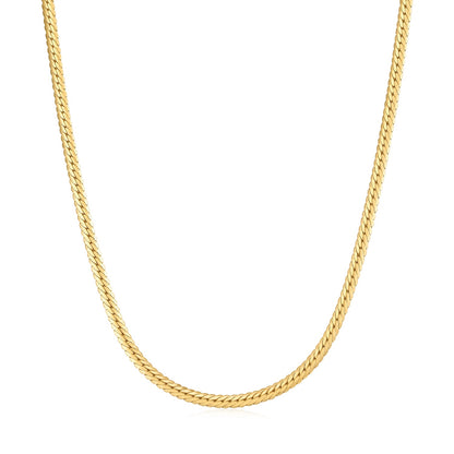 2mm Herringbone 14k Gold Chain Necklace - TPAIGE Jewelry