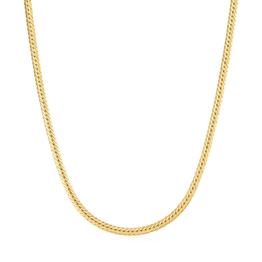 2mm Herringbone 14k Gold Chain Necklace - TPAIGE Jewelry