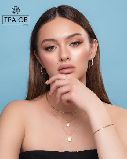 2mm Herringbone 14k Gold Chain Necklace - TPAIGE Jewelry