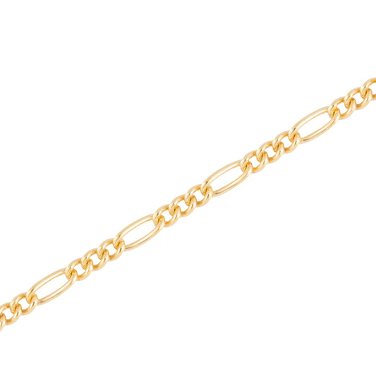 "Olive" 14k Gold Filled 1.4mm Mini Flat Figaro Curb Chain