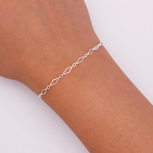 "Aster" Sterling Silver 3.2mm Keyhole Long and Short Chain - TPAIGE Jewelry