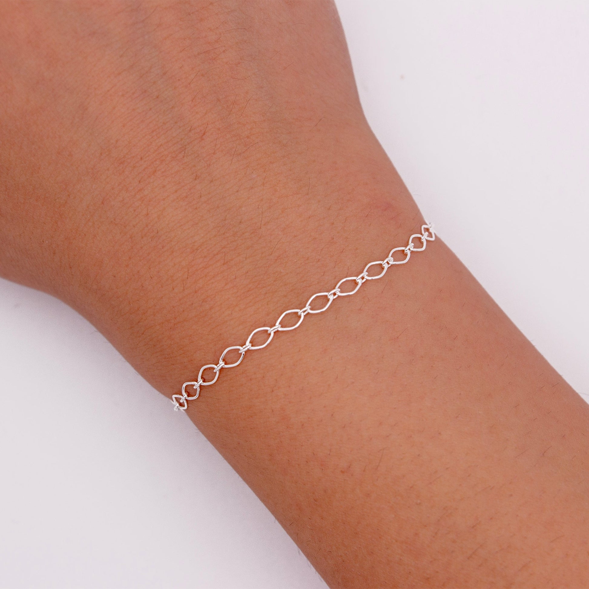 "Beranium" Sterling Silver 3mm Marquise Long & Short Chain - TPAIGE Jewelry