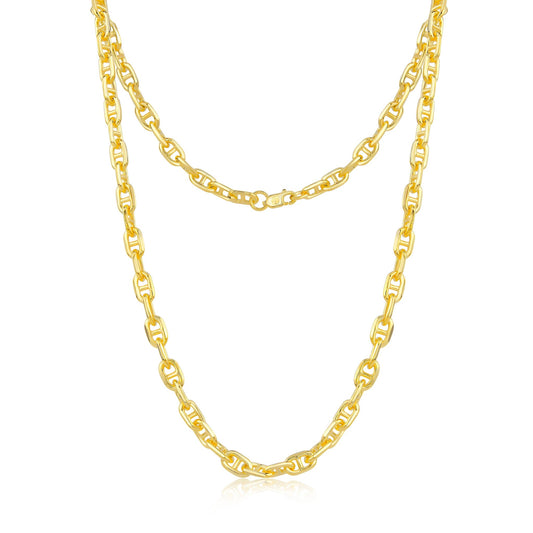 Bold Mariner Link 18k Gold Chain Necklace - TPAIGE Jewelry