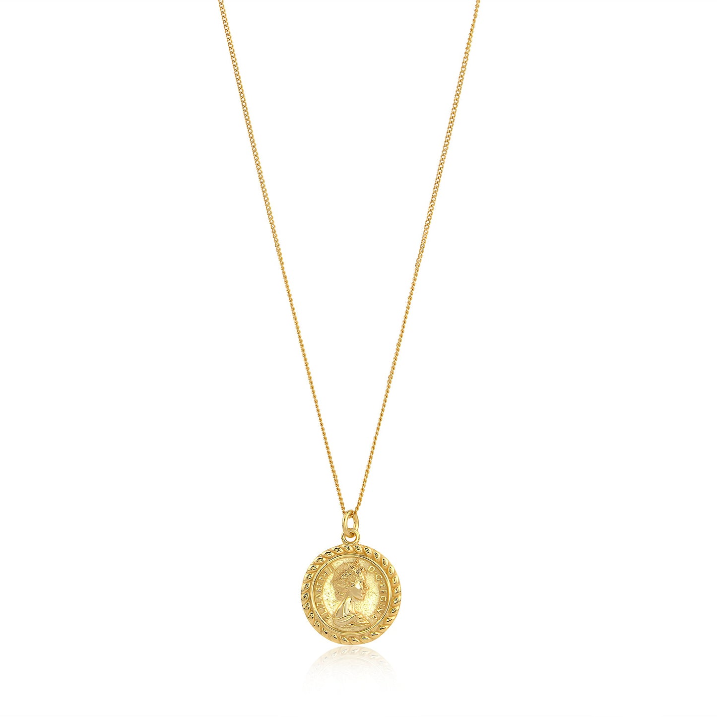 Double Sided 18k Gold Coin Necklace - TPAIGE Jewelry