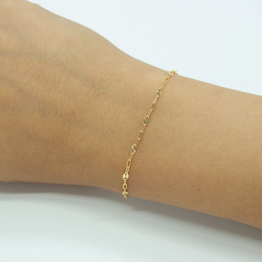 "Erica" Half Flat Dapped Paperclip Chain - TPAIGE Jewelry