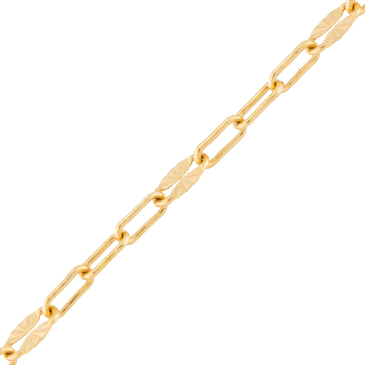 "Erica" Half Flat Dapped Paperclip Chain - TPAIGE Jewelry