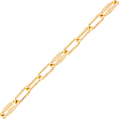 "Erica" Half Flat Dapped Paperclip Chain - TPAIGE Jewelry