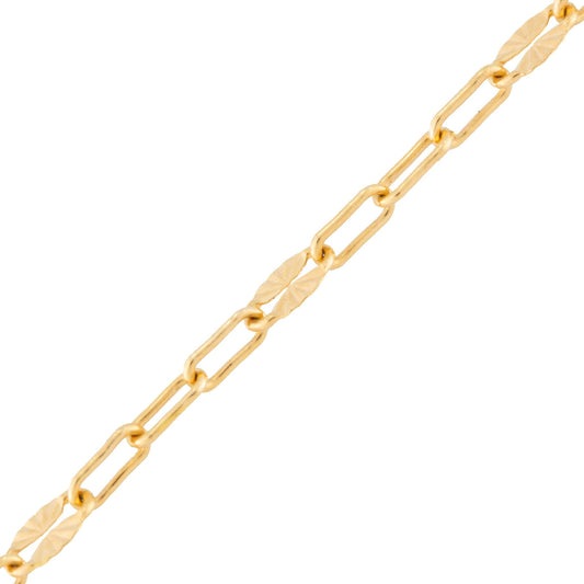 "Erica" Half Flat Dapped Paperclip Chain - TPAIGE Jewelry