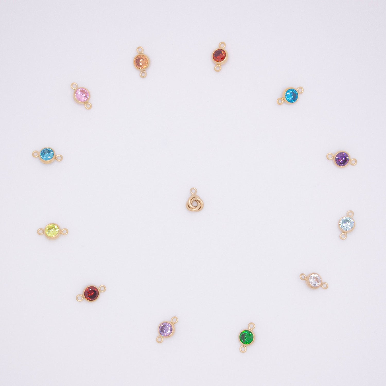 Gold Filled Birthstone Connector - TPAIGE Jewelry