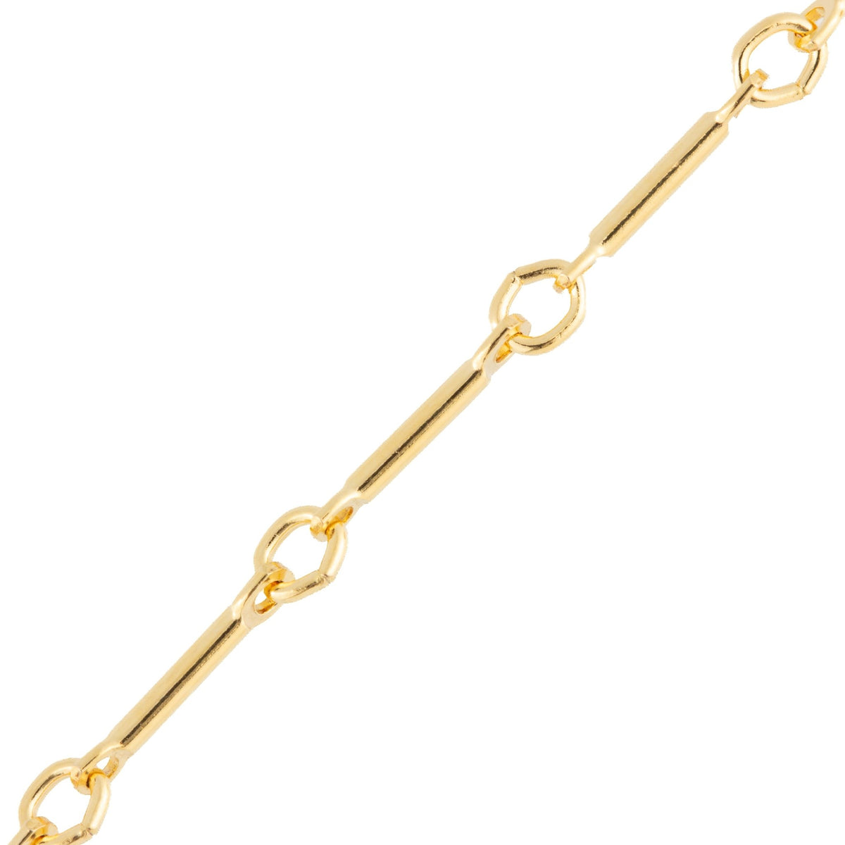 "Gold Lantana" Gold Filled Bar and Link Chain - TPAIGE Jewelry