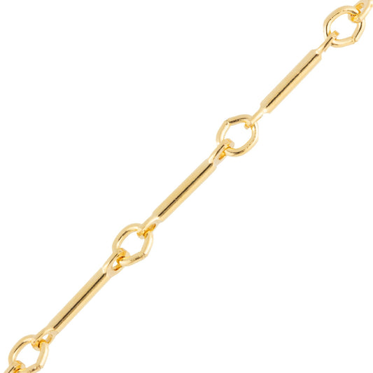 "Gold Lantana" Gold Filled Bar and Link Chain - TPAIGE Jewelry
