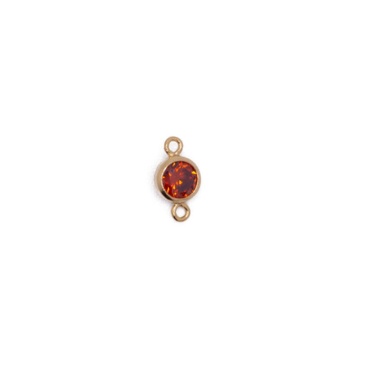 January Birthstone Connector - Garnet - TPAIGE Jewelry