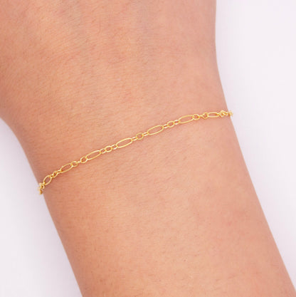 "Jasmine" Gold Filled Flat Long & Short Chain - TPAIGE Jewelry