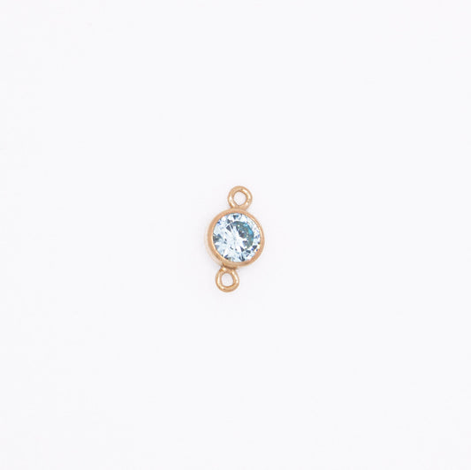 March Birthstone Connector – Aquamarine - TPAIGE Jewelry