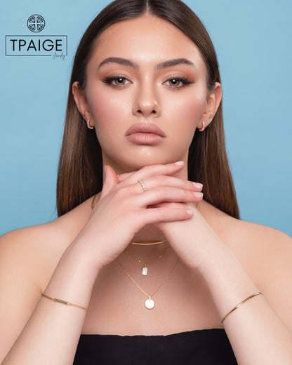 Marquise Gold Huggie Earrings - TPAIGE Jewelry