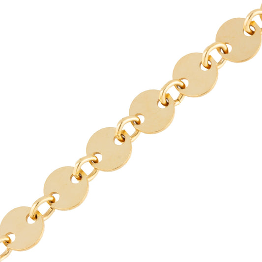 "Poppy" Gold Filled Circle Disc Chain - TPAIGE Jewelry