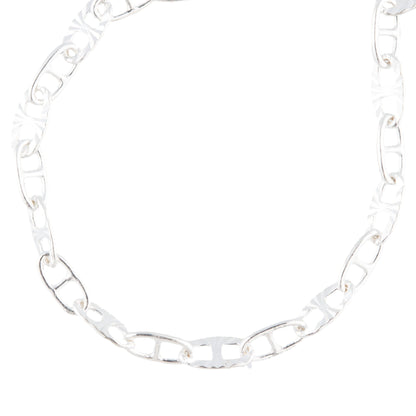 "Silver Daylily" Gold Filled Mini Oval Textured Mariner Chain - TPAIGE Jewelry