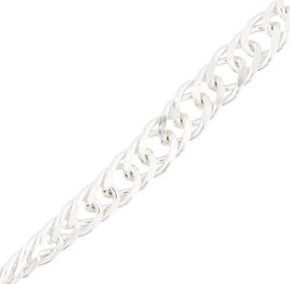 "Twinflower" 925 Sterling Silver 4mm Double Diamond Curb Chain - TPAIGE Jewelry