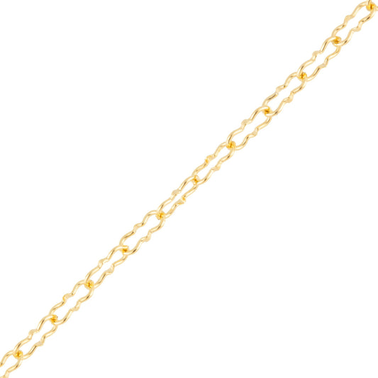 "Violet" Gold Filled Wavy Dainty Crinkled Paperclip Chain - TPAIGE Jewelry