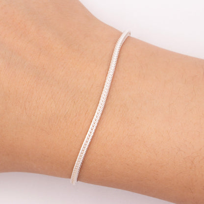 "Zinnia" Sterling Silver 1.9mm Square Foxtail Chain - TPAIGE Jewelry