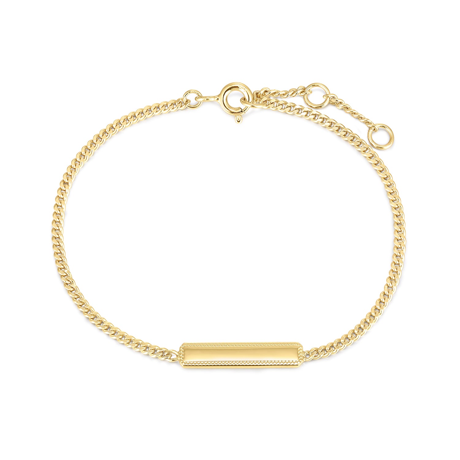 Rectangular Tag Bar Bracelet